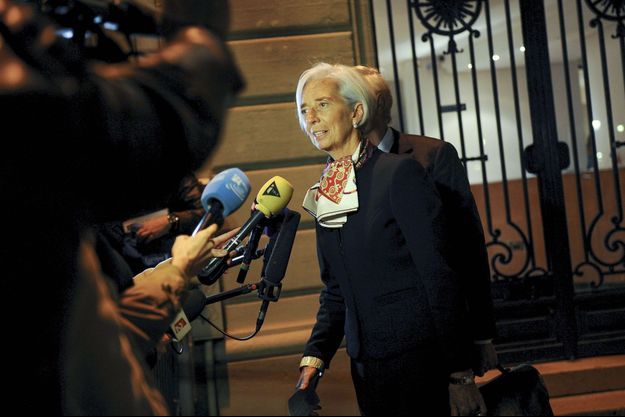 Christine Lagarde, le 19 mars 2014, à la sortie d’une audition à la Cour de justice de la République.