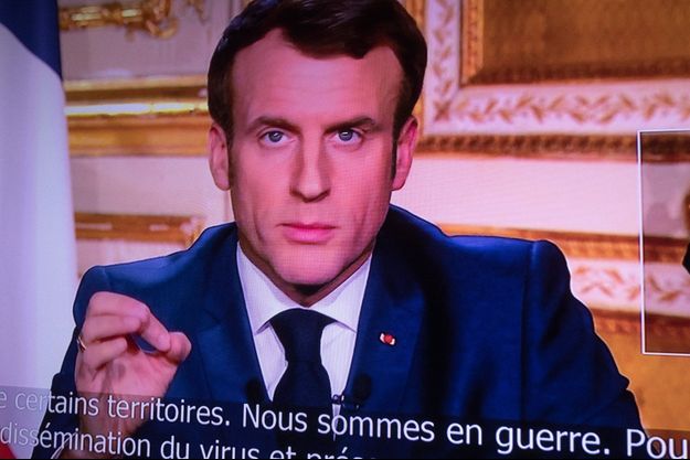 Allocution d'Emmanuel Macron lundi soir. 
