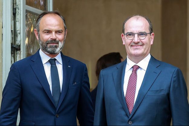 Edouard Philippe et Jean Castex à Matignon