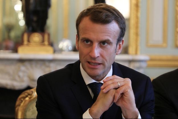 Emmanuel Macron lundi à l'Elysée.