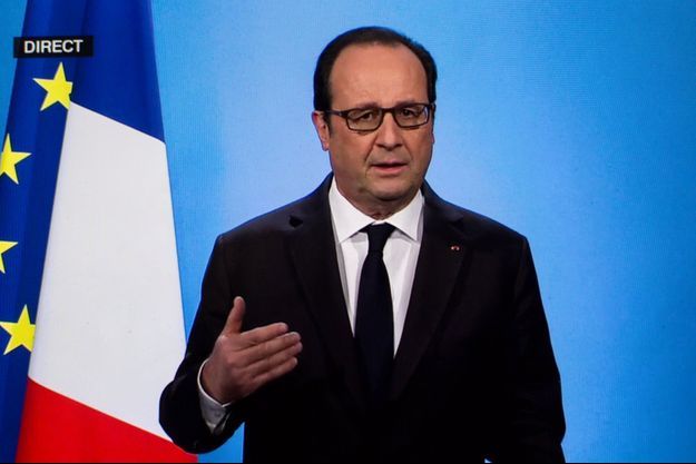 François Hollande à l'Elysée jeudi soir. 