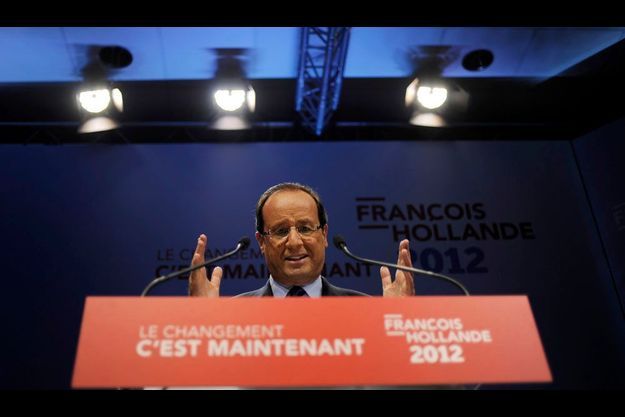  Pour l'inauguration de son QG de campagne, François Hollande a martelé les thèmes de sa campagne.