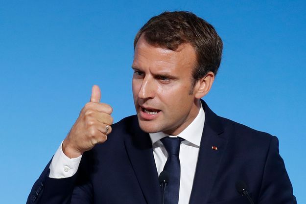 Emmanuel Macron lors d'un discours devant les préfets mardi à l'Elysée.