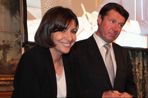 Anne Hidalgo et Christian Estrosi en 2014 à Paris.