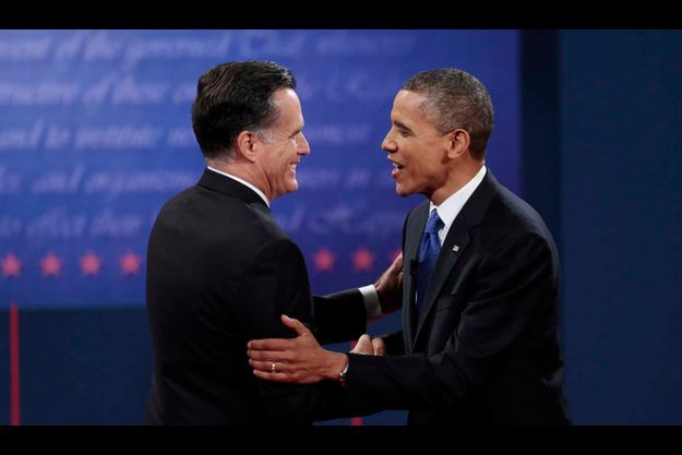  Mitt Romney et Barack Obama, avant le troisième et dernier débat. 