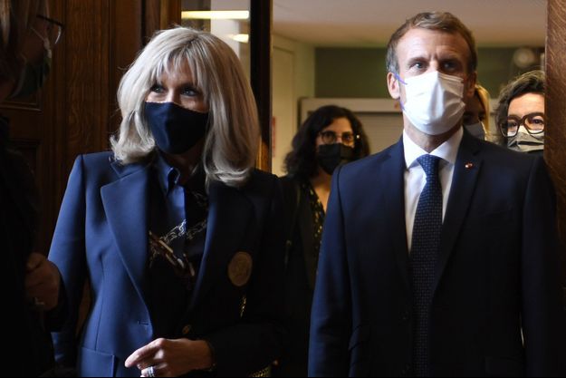 Emmanuel et Brigitte Macron, ici lors d'un déplacement à Bibliothèque Nationale de France fin septembre.
