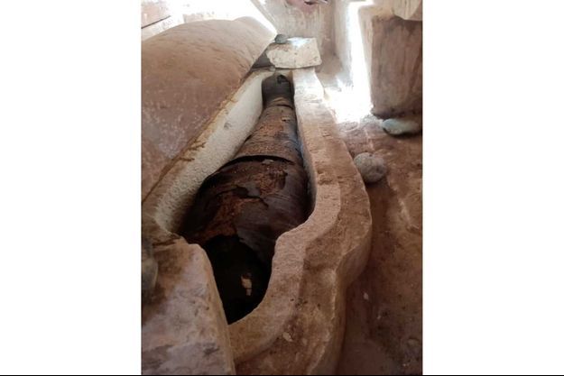 Une des momies trouvée à au coeur de la ville antique de Oxyrhynchos, l’actuelle El Bahnasa.