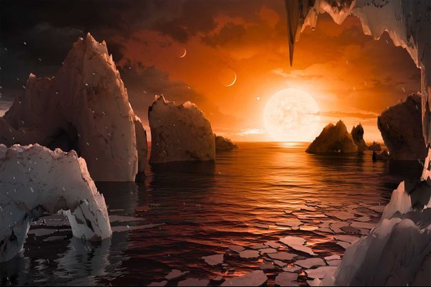Illustration du système TRAPPIST-1