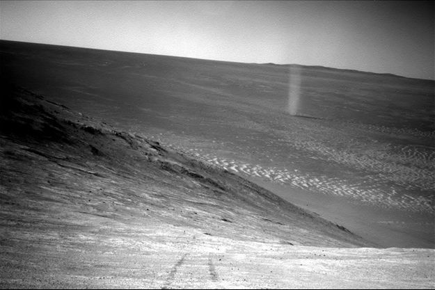 Le tourbillon immortalisé par Opportunity sur Mars