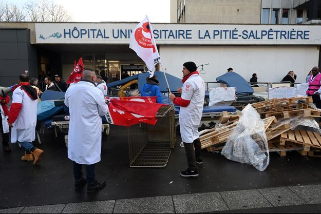 L'hôpital de la Pitié-Salpêtrière à Paris le 13 décembre 2019.