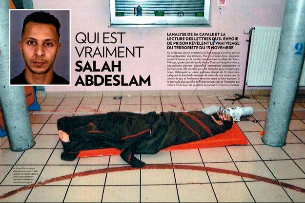 Salah Abdeslam (en médaillon), blessé au genou