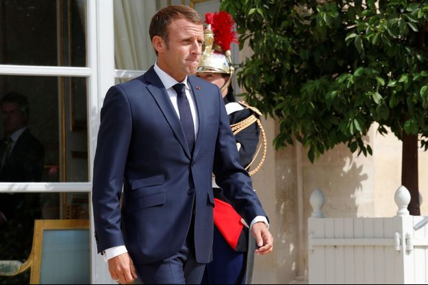 Emmanuel Macron, ici à l'Elysée vendredi. 