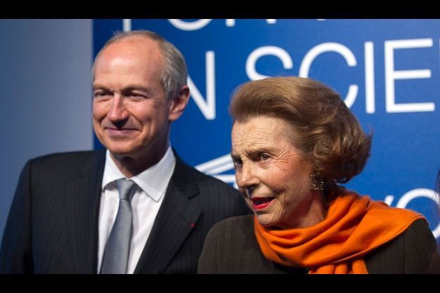  Liliane Bettencourt et Jean-Paul Agon, directeur général de L'Oréal, le 3 mars dernier.