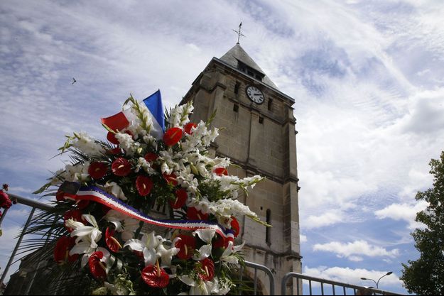 L'attaque a eu lieu mardi devant cette église de Saint-Etienne-du-Rouvray. 