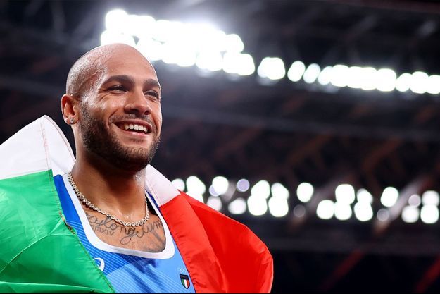 L'Italien Marcell Jacobs sur le toit du 100 mètres olympique