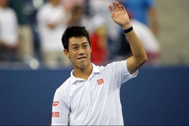 Kei lors de son match avec Stan Wawrinka à l'US Open. 