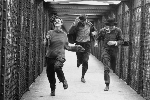 « Jules et Jim » de François Truffaut avec Jeanne Moreau, Henri Serre et Oskar Werner, 1961.