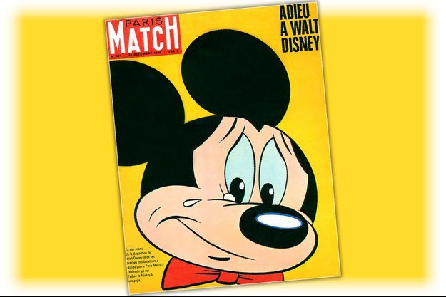 Le soir même de la disparition de Walt Disney un de ses proches collaborateurs a réalisé pour "Paris Match" ce qui est l'adieu de Mickey à son papa. 
