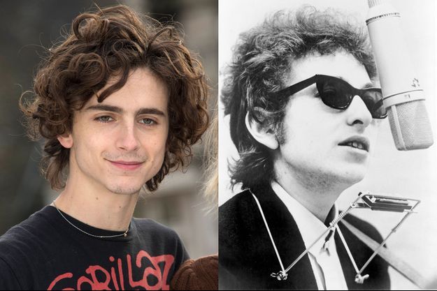 Timothée Chalamet et Bob Dylan 