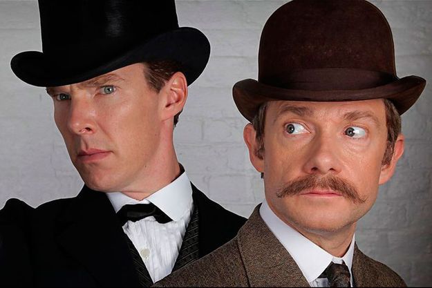 Benedict Cumberbatch et Martin Freeman, alias Sherlock Holmes et le docteur Watson.