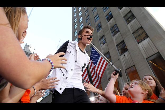 Justin Bieber en "live" à New York, le 15 juin pour la chaîne NBC. 