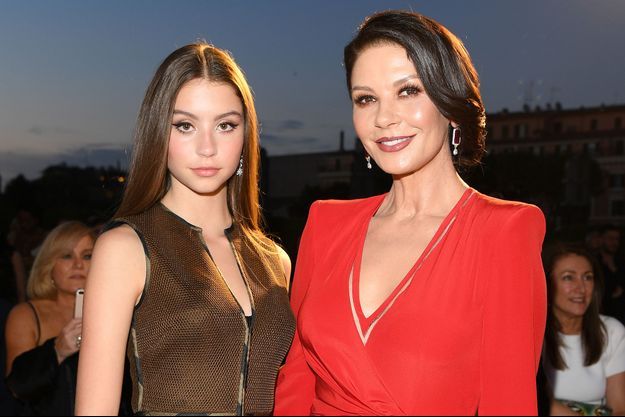 Catherine Zeta-Jones et sa fille Carys à Rome en juillet 2019