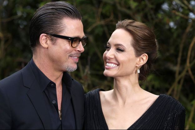 Brad et Angelina, à Londres, le 8 mai 2014. 