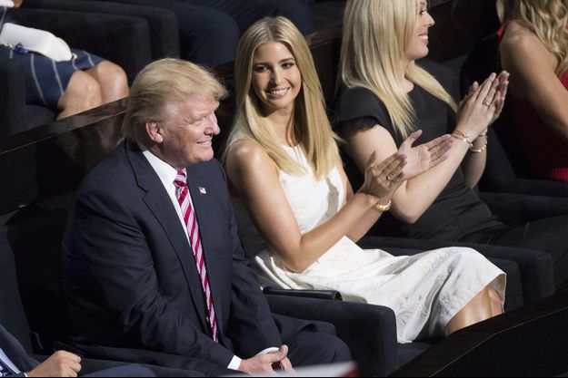 Donald Trump et Ivanka Trump assis côte à côte à la Convention républicain, juillet 2016.
