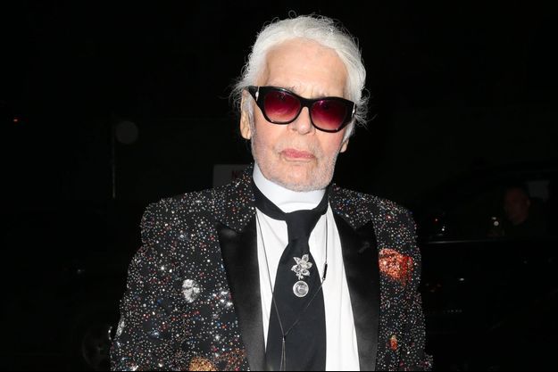 Karl Lagerfeld à la soirée Chanel à New York, le 23 octobre 2017