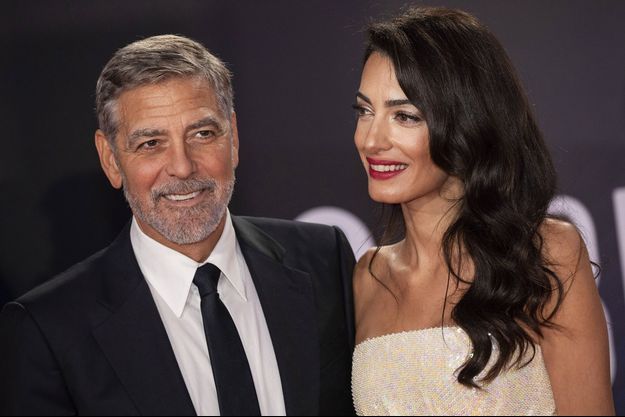 George et Amal Clooney lors de l'avant-première du film «The Tender Bar» à Londres le 10 octobre 2021