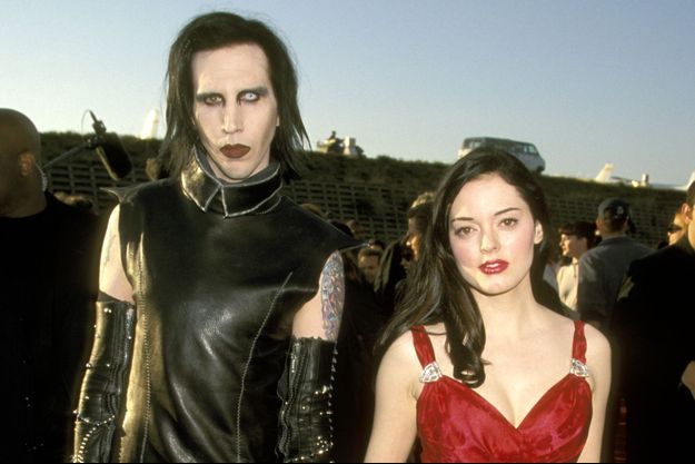 Marilyn Manson et Rose McGowan aux MTV Movie Awards en 1999