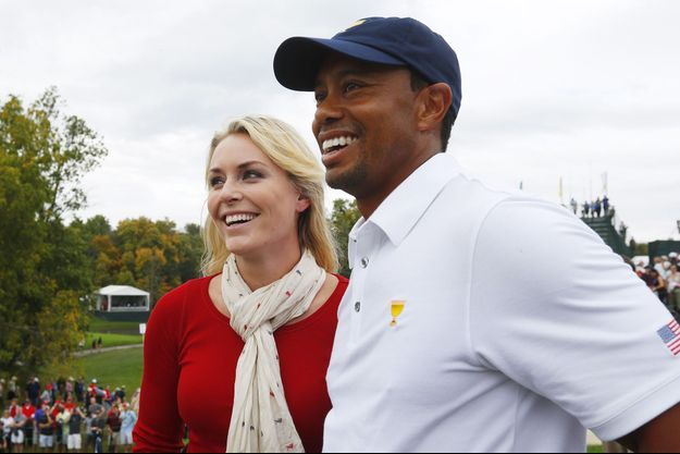 Lindsey Vonn et Tiger Woods, au temps du bonheur le 6 octobre 2013.