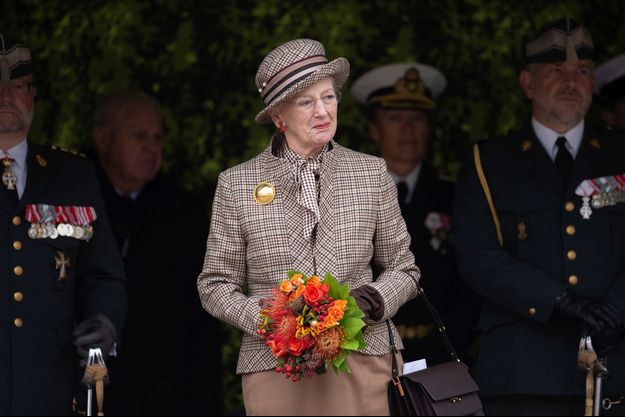 La reine Margrethe II de Danemark à Aarhus, le 11 novembre 2018