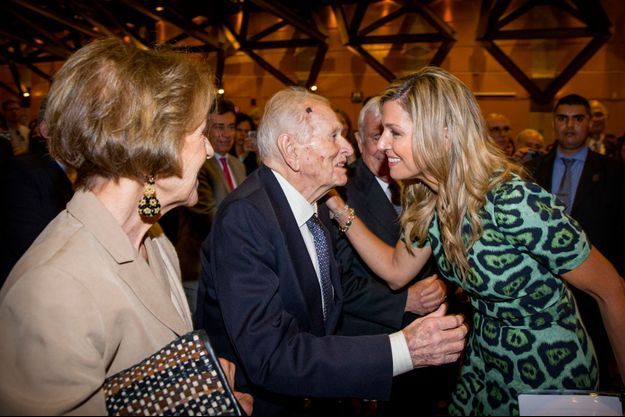 La reine Maxima des Pays-Bas et son père Jorge Zorreguieta à Buenos Aires, le 11 octobre 2016 