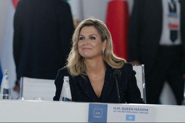 La reine Maxima des Pays-Bas à Rome, le 30 octobre 2021