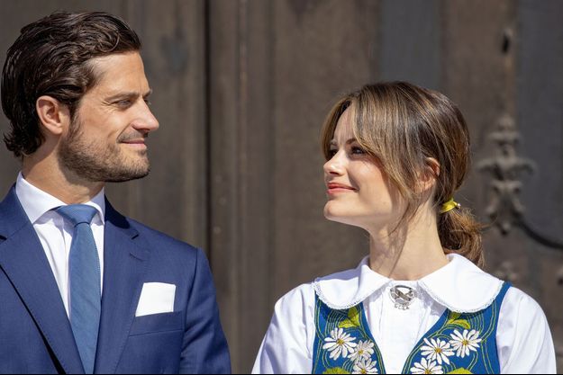 La princesse Sofia et le prince Carl Philip de Suède, le 6 juin 2019