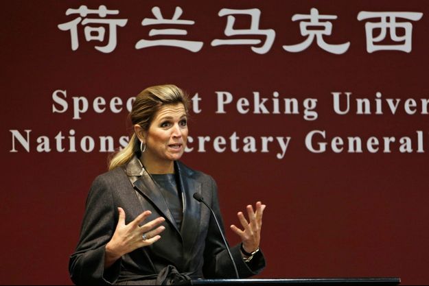 La reine Maxima des Pays-Bas à l’Université de Pékin, le 26 novembre 2014 