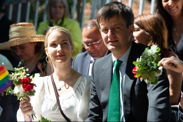 Le prince Ernst August junior et son épouse Ekaterina Malysheva, le 1er juillet 2018