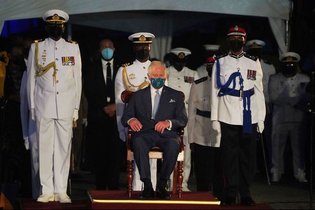 Le prince Charles lors de la cérémonie d’investiture présidentielle de à Bridgetown, le 29 novembre 2021 
