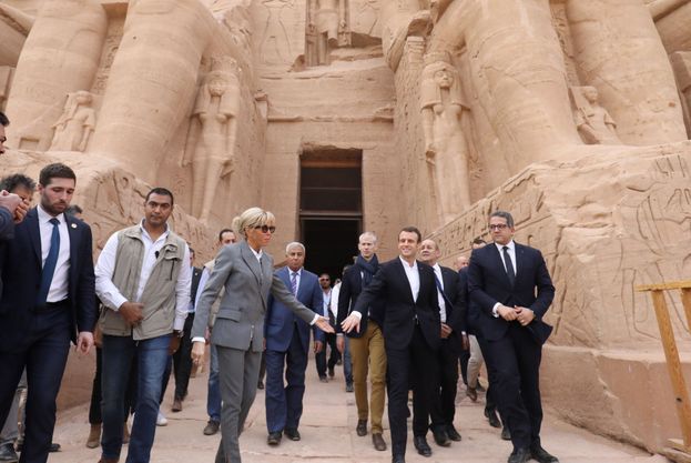 Abou Simbel Premiere Etape Du Voyage D Emmanuel Et Brigitte Macron En Egypte