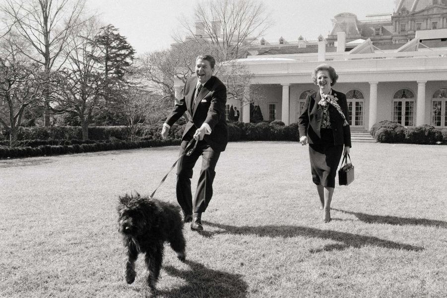 Lucky Ronald Reagan Margaret Thatcher fevrier 1985 Lucky Ronald Reagan Margaret Thatcher fevrier 1985