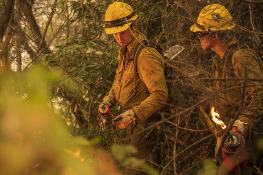 En Californie Les Pompiers Face A L Enfer Des Flammes