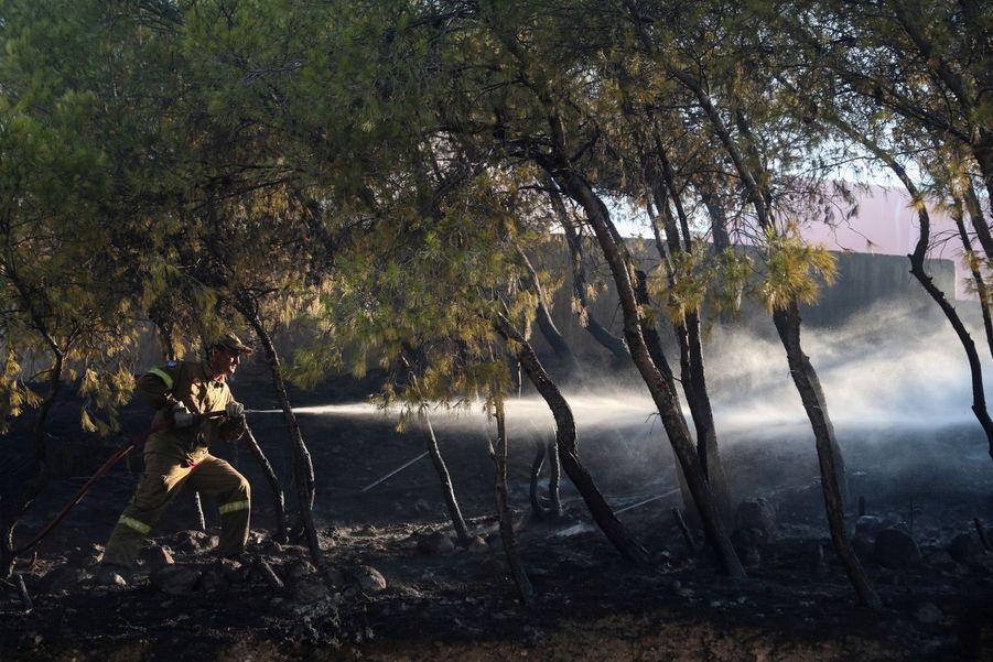 Grèce : un incendie ravage une région balnéaire près de ...