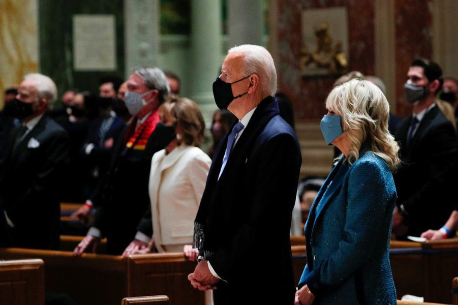 Joe et Jill Biden, messe avant l'investiture (Photos) Joe-Biden-eglise-2