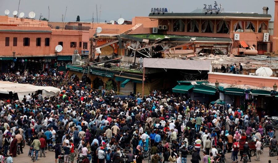 L'attentat meurtrier de Marrakech en images L'attentat meurtrier de Marrakech en images