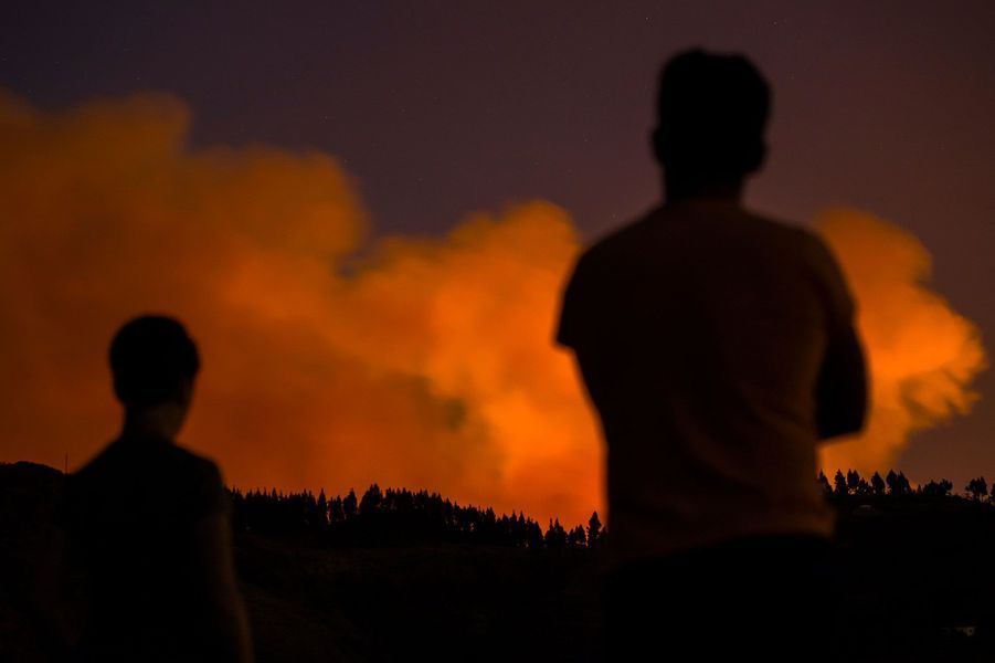 Incendie sur l'île de Grande Canarie: plus de 4.000 personnes évacuées Incendie sur l'île de Grande Canarie: plus de 4.000 personnes évacuées