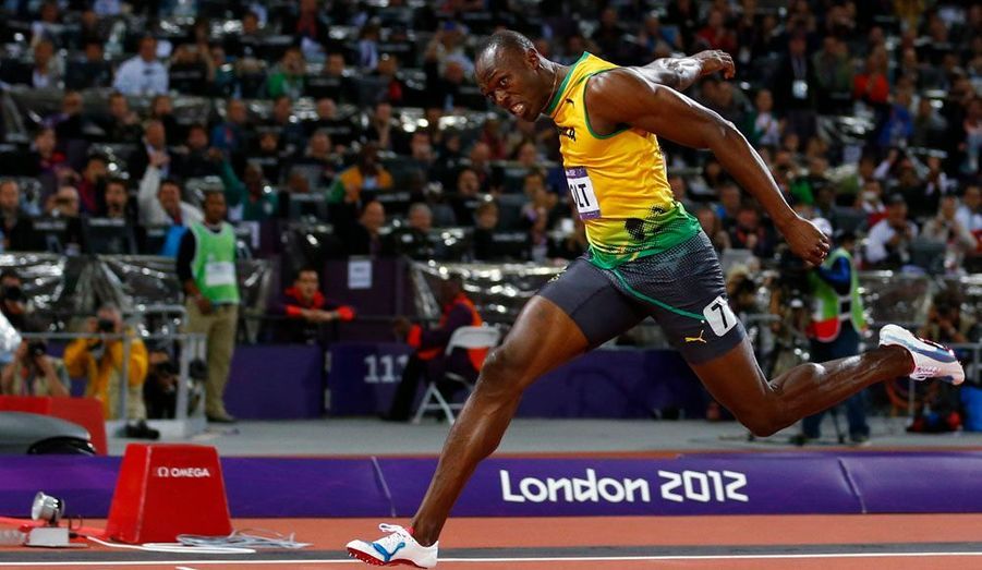 Le 100 mètres d'Usain Bolt en images