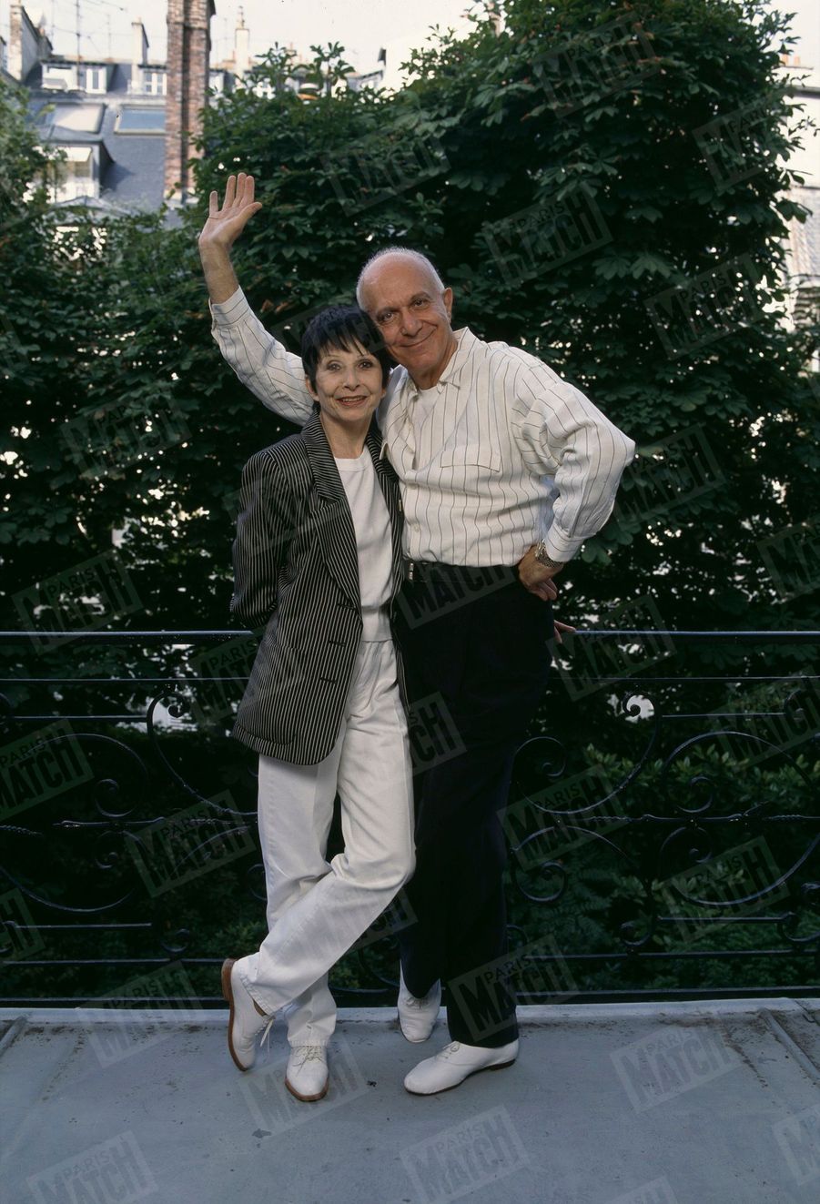 Roland Petit et Zizi Jeanmaire chez eux à Marseille en février 1982 à