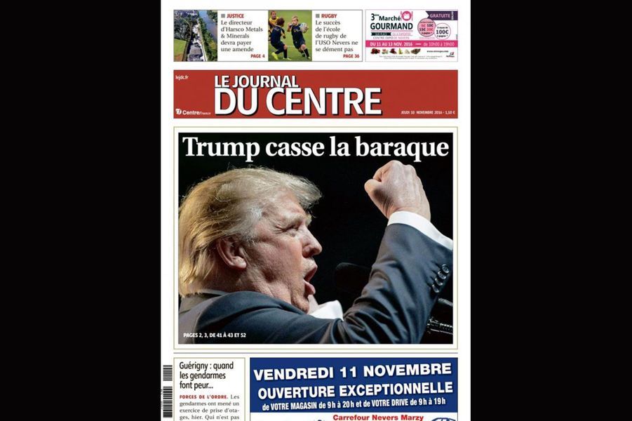 Le "séisme" Donald Trump à la une de la presse française