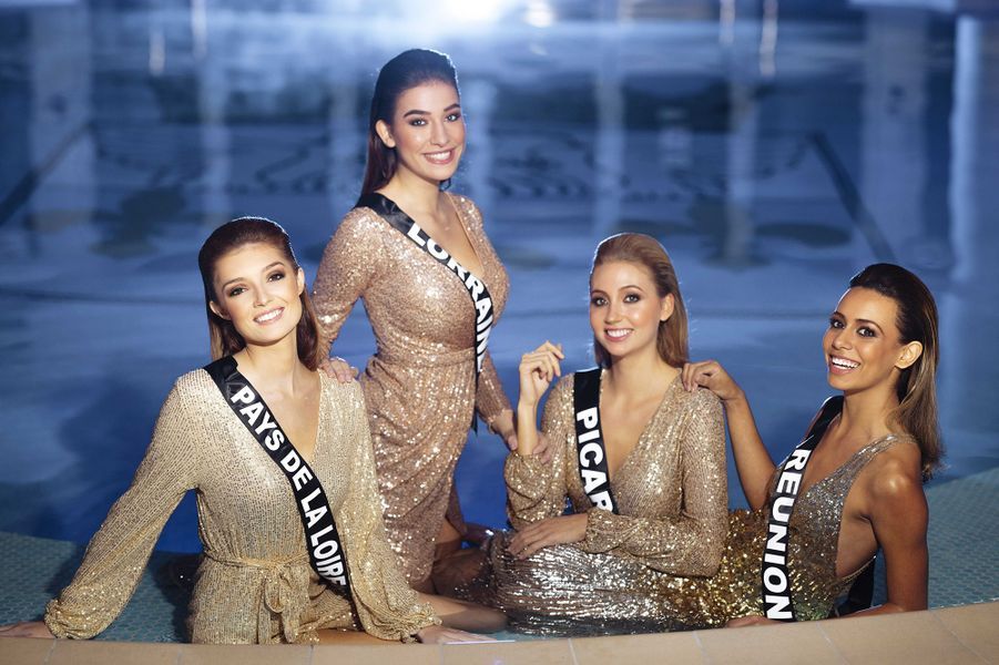 Miss Pays de la Loire Julie Tagliavacca, Miss Lorraine Diane Febvay, Miss Picardie Tara de Mets et Miss Réunion Lyna Boyer Miss Pays de la Loire Julie Tagliavacca, Miss Lorraine Diane Febvay, Miss Picardie Tara de Mets et Miss Réunion Lyna Boyer
